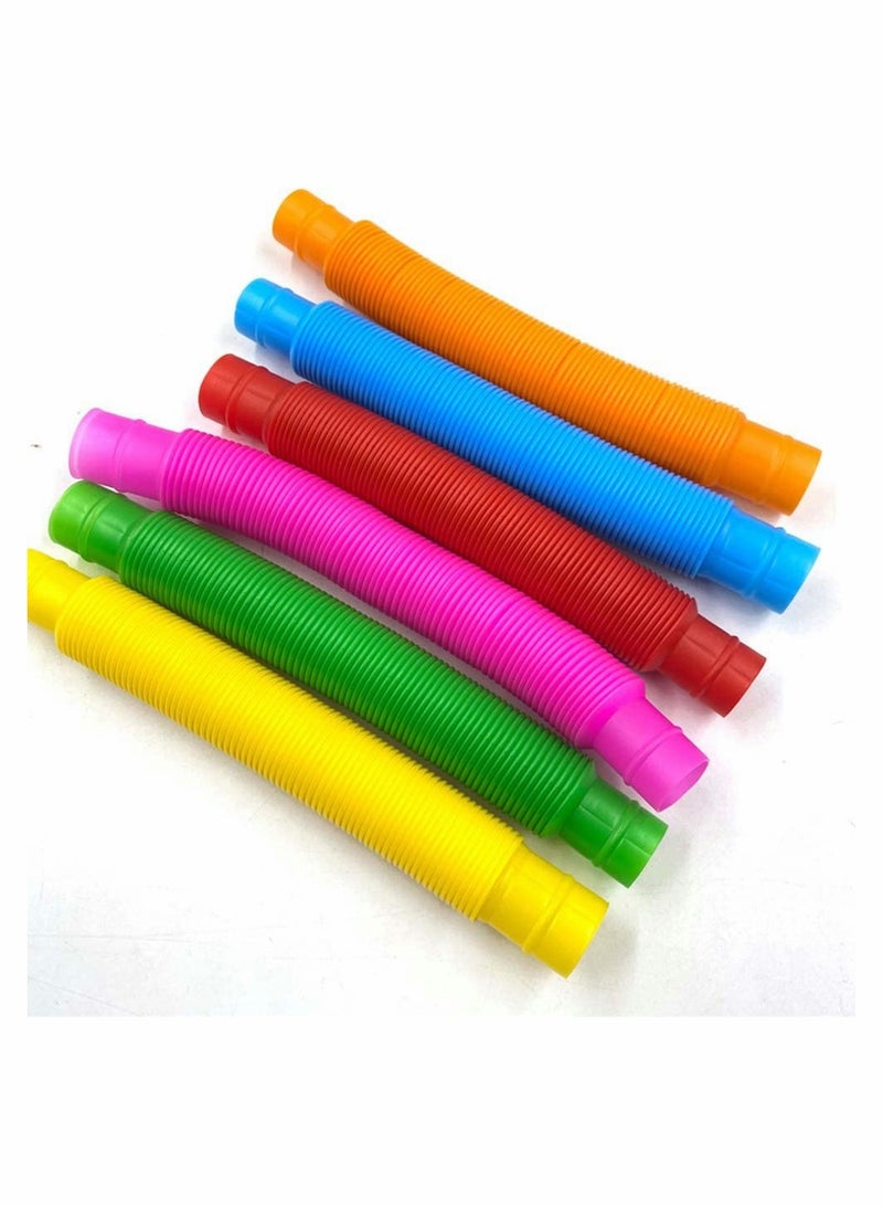 KASTWAVE 6-Piece Sensory Educational Toy Colorful Heavy-Duty Popular Tube - Image 1