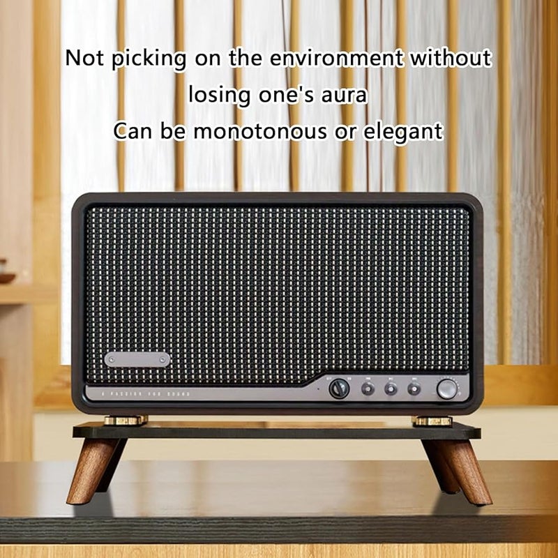 Modern Acrylic Sound Shelf Vintage Wooden Holder For Device M330 In Beech Color - Image 3