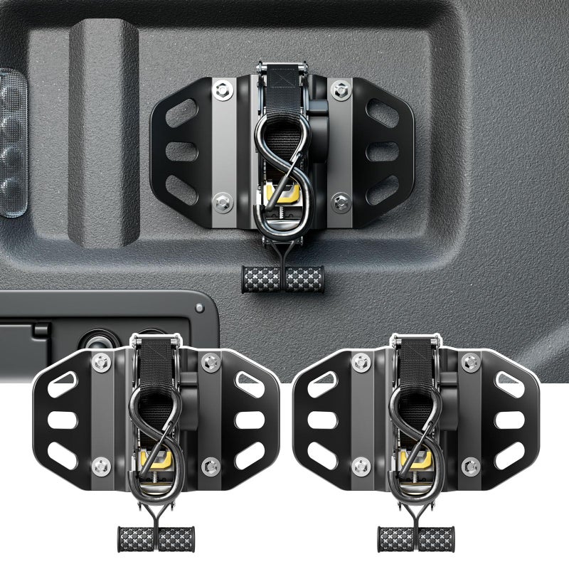 SZYANG 2PCS Retractable Ratchet Straps Compatible with 2015-2026 Ford F150 Retractable Tie Down Straps Replacement for 2015-2026 Ford F-150 Accessories - Image 1
