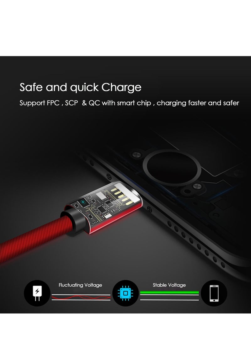 MiOne - MiOne Multi-function fasts Charger 3-in-1 Charging cable, Fast charging cables, Compatible with Samsung/Huawei/Type C/Micro USB connector, suitable for ios devices, Android, Micro USB, Type C smart phones, support fast Quick charge, smart 3-port charging cable - Image 1