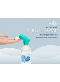 Refillable Caps, 2 Pack - Universal Fit Turns Most Disposable Water Bottles Into A Hand Washing Station - Includes Refillable Soap Reservoir - Conveniently Sized to Take on the Go - Teal - pzsku/Z1978B95F13CAFB7159EFZ/45/_/1686833012/c18ad083-489e-41a1-ad8d-5c78bf07ab52