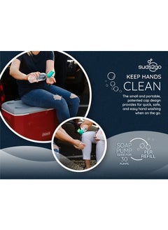 Refillable Caps, 2 Pack - Universal Fit Turns Most Disposable Water Bottles Into A Hand Washing Station - Includes Refillable Soap Reservoir - Conveniently Sized to Take on the Go - Teal - pzsku/Z1978B95F13CAFB7159EFZ/45/_/1686833013/55ea1cd8-5c49-42b1-b936-b22f3a4cfd23