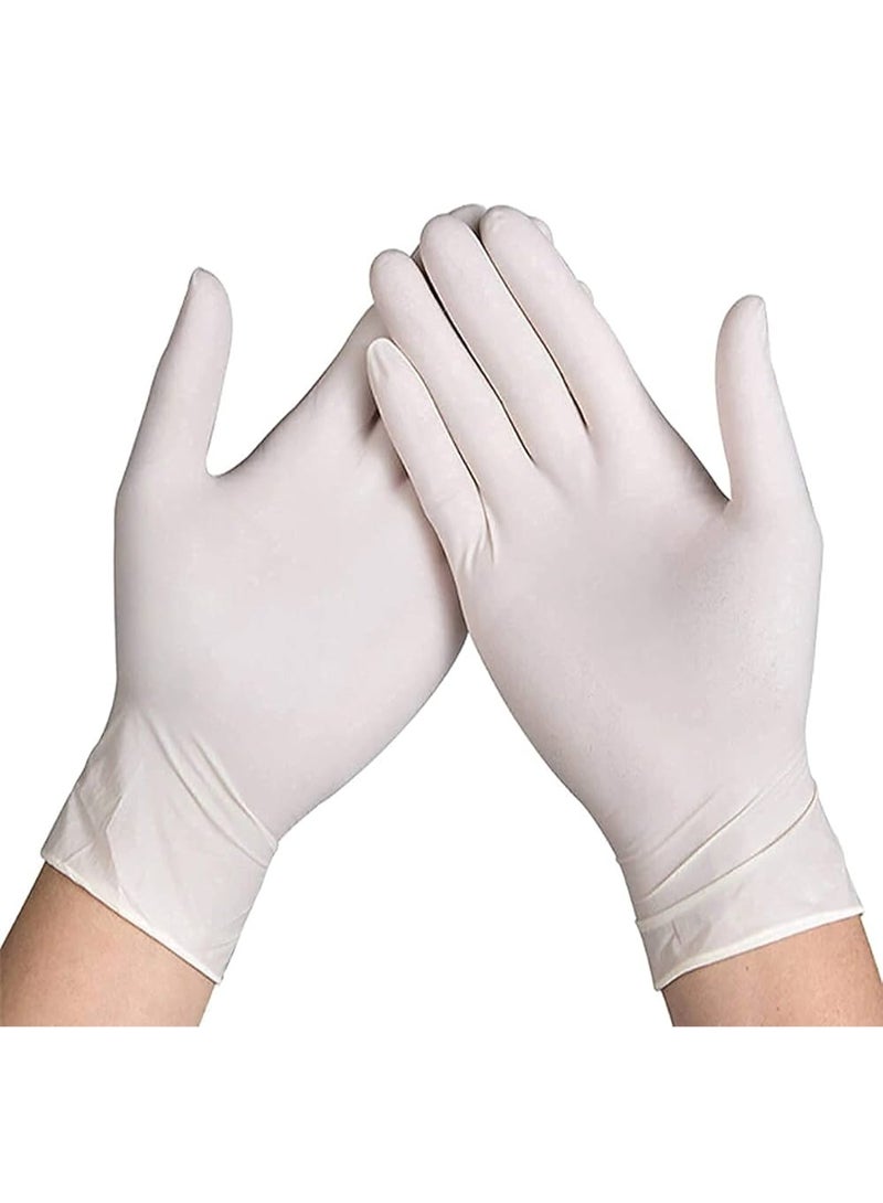 Disposable Latex Gloves – Powdered – 100 pcs – Cleaning, Medical, Food Use - Image 1