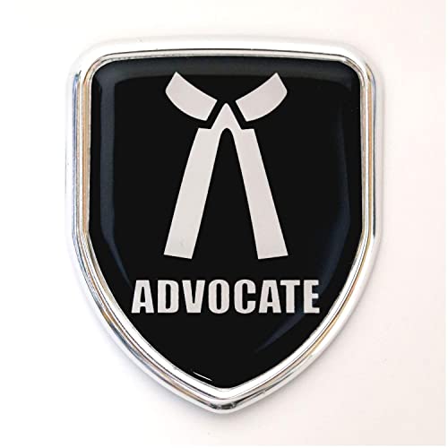 AAKICHI� Mini 3D Metal Chrome Sticker Emblem Badge Logo for Cars & Bikes (Advocate) - Image 1
