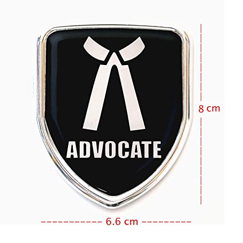 AAKICHI� Mini 3D Metal Chrome Sticker Emblem Badge Logo for Cars & Bikes (Advocate) - Image 3