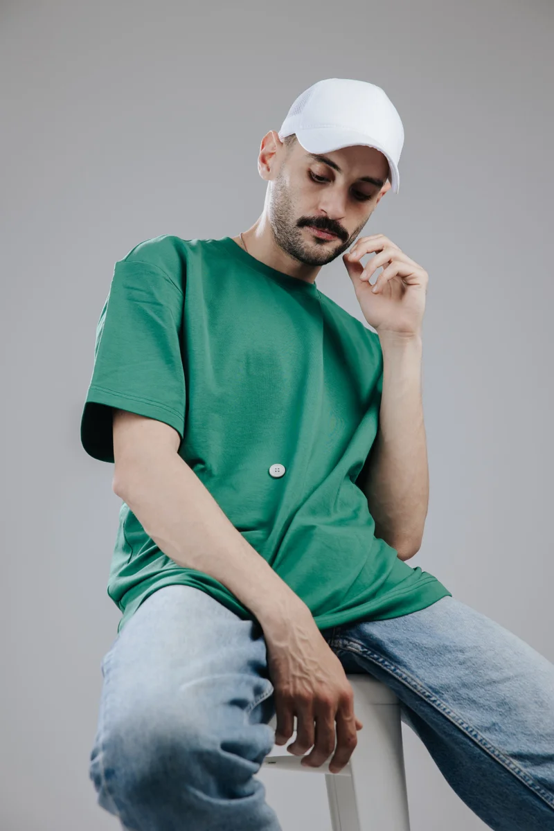 Snugface Snugface The Button Oversized Men's T-Shirts