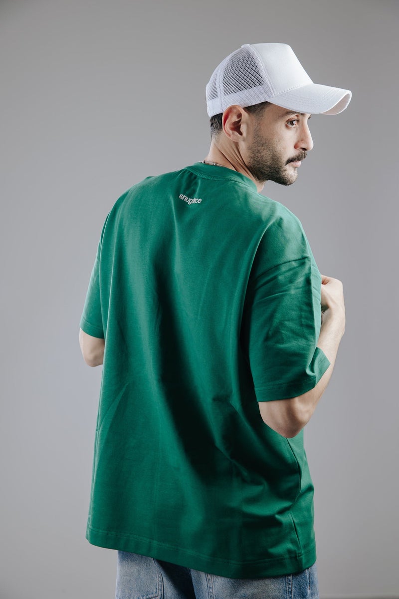 Snugface The Button Oversized Men's T-Shirts - Image 2