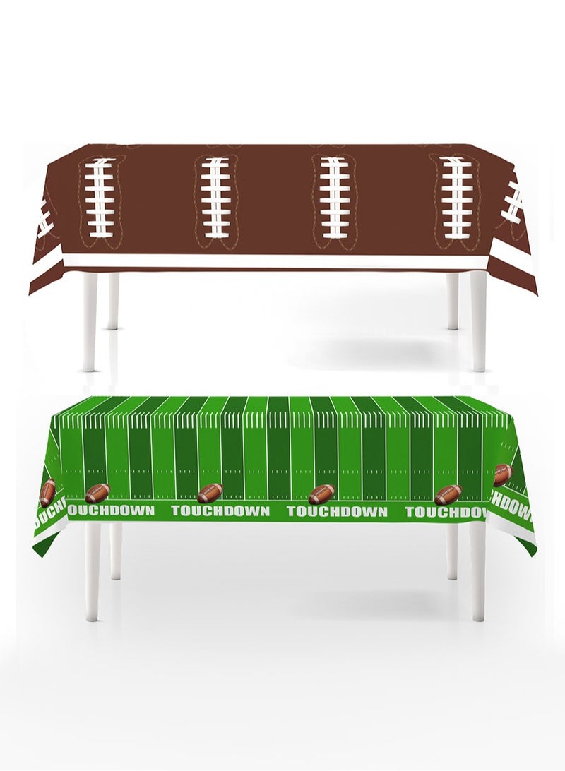 SUNYS Disposable Rugby Pattern Tablecloth - Waterproof, Soccer World Cup Theme, Birthday Party Decor - 274cm x 137cm - Image 1
