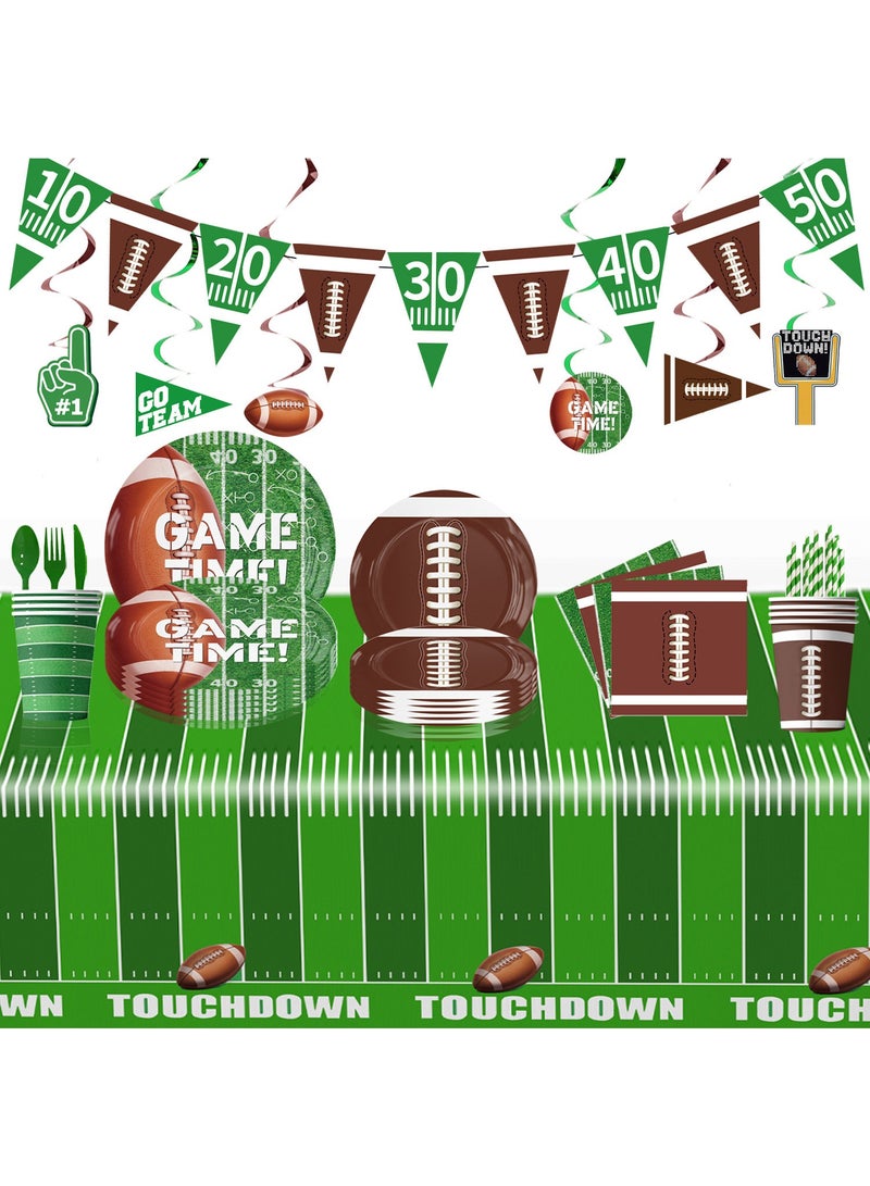 SUNYS Disposable Rugby Pattern Tablecloth - Waterproof, Soccer World Cup Theme, Birthday Party Decor - 274cm x 137cm - Image 2