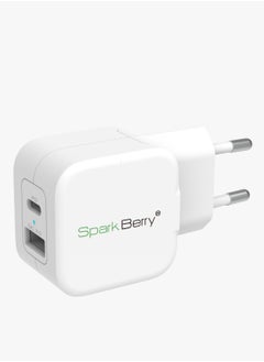 PD Smart Wall Charger 20W USB-C – White