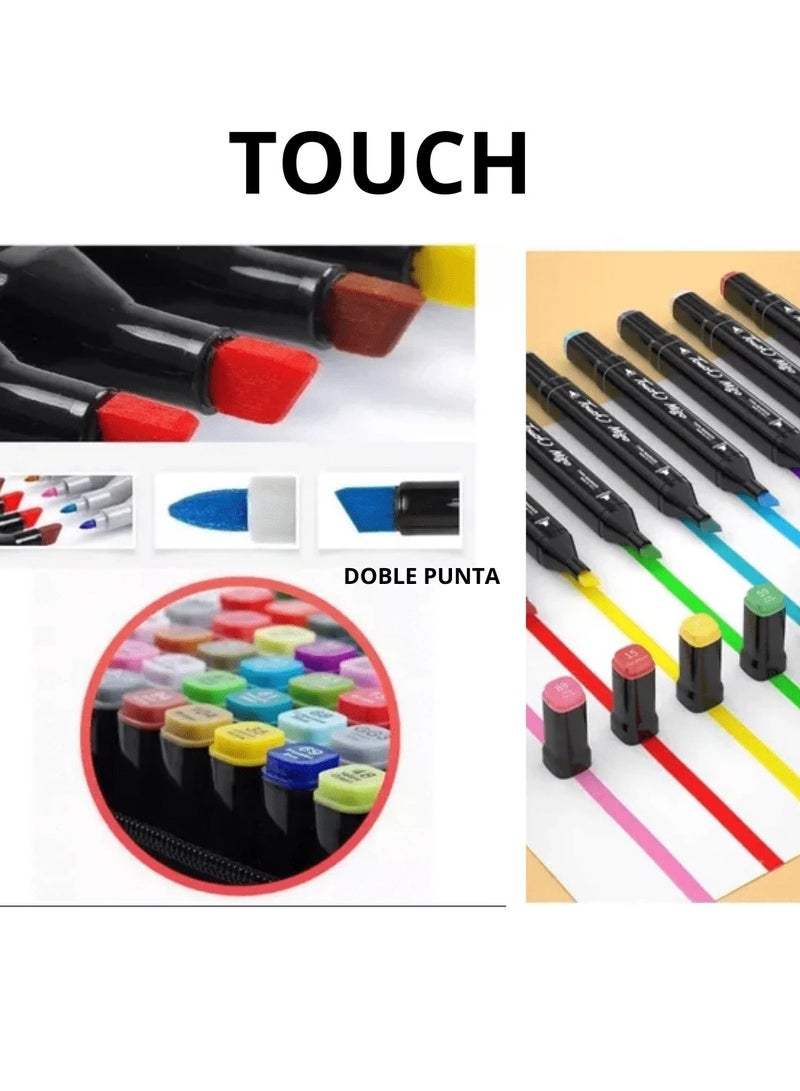 Touch SET Touch Pens 24 Pcs Markers 24 Different Colors Double Tip - Image 2