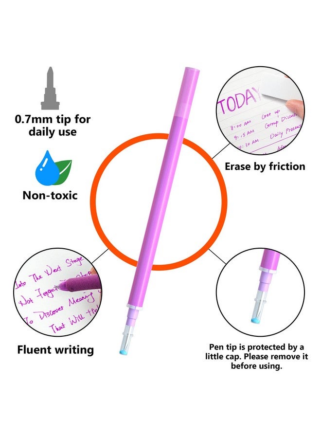 Vanstek 26 Assorted Colors Erasable Pen Refills, Gel Ink Refills Compatible With Frixion & Friction Erasable Pens, Fine Point 0.7 Mm, Perfect For Writing Planner & Crossword Puzzles - Image 3