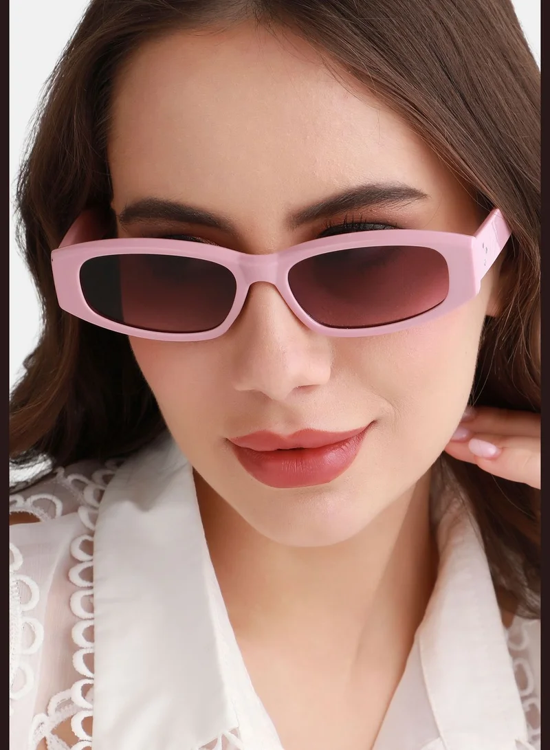 Haute Sauce Polarized Polycarbonate Full Rim Oval Sunglass For Women