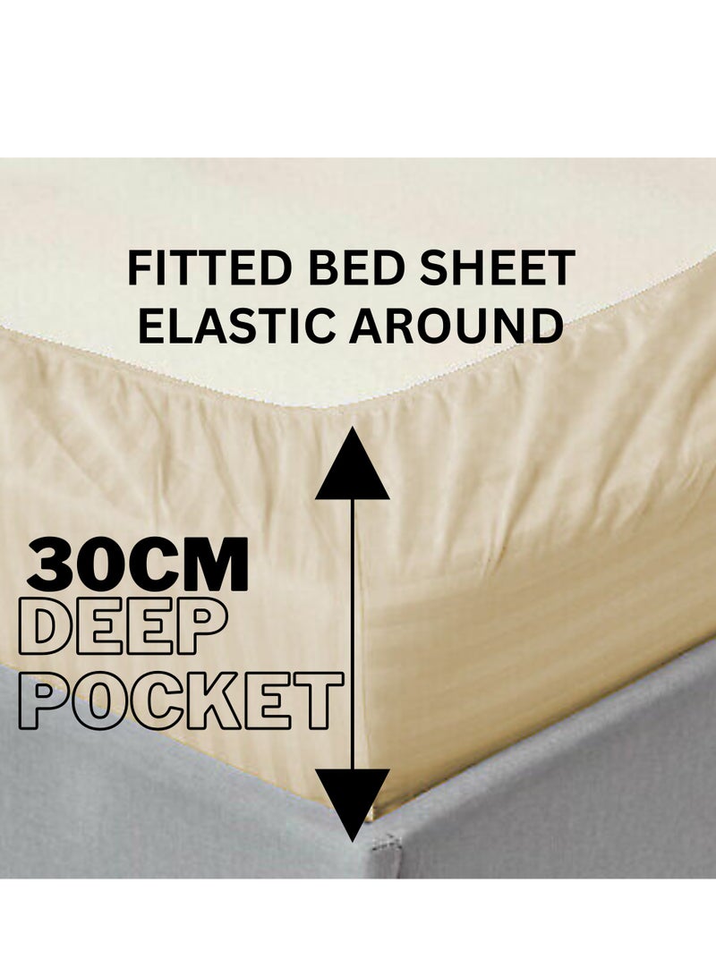 TW Premier Hotel Duvet Cover Single Size Stripe 4 Pcs Set - 1 Duvet Cover 160x220cm (Without Filling), 1 Fitted Sheet 120x200+30cm, 2 Oxford Pillow Cases 48x74+5cm, Super Soft Quilt Cover - Image 5