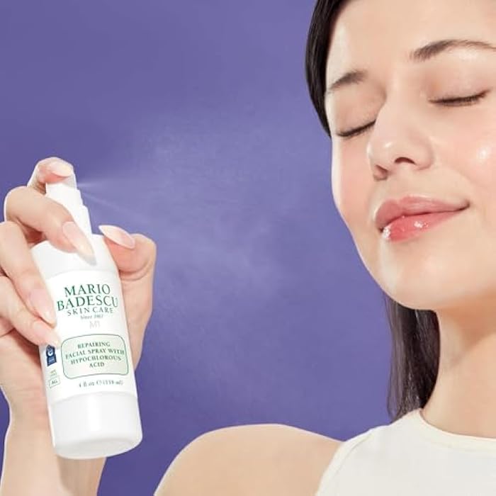 Mario Badescu Repairing HOCl Facial Spray with Hypochlorous Acid – Soothes & Calms Angry, Irritated Skin, Reduce Redness & Flare-Ups – pH Balancing, Non-Irritating Cleanser, Fragrance-Free - Image 4