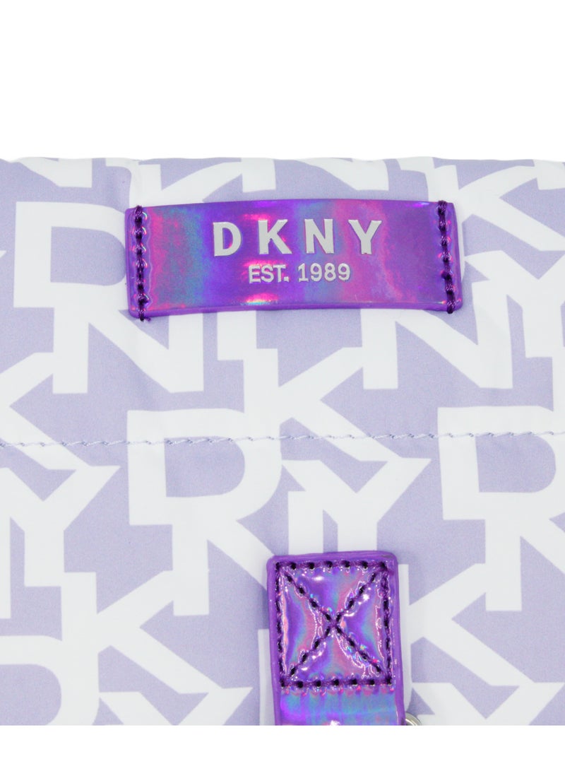 د ك ن ي حقيبة مستحضرات التجميل المنتفخة المميزة من DKNY، حقيبة مكياج للسفر صغيرة، حقيبة تخزين صغيرة خفيفة الوزن لمستحضرات التجميل، حقيبة مكياج صغيرة، حقيبة أدوات الزينة للسفر - Image 3