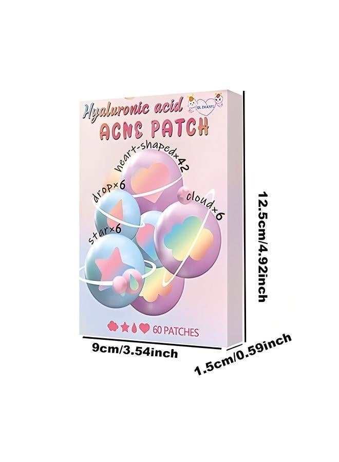 اكني باتش 60 قطعة من رقعة حب الشباب، رقعة حب الشباب العشبية الطازجة، رقعة حب الشباب المقاومة للماء والقابلة للتنفس للرؤوس السوداء والرؤوس البيضاء والرؤوس السوداء المغلقة - Image 2
