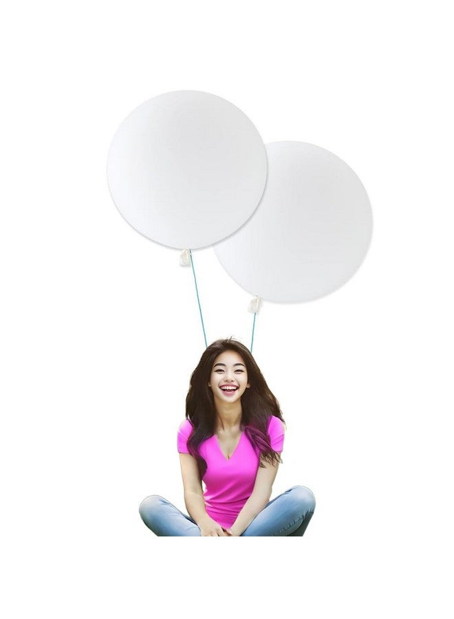 IN-JOOYAA 7Pcs 24 Inch Balloons Giant Round Balloons Large Balloon For Wedding Baby Shower Birthday Decorations (White) - Image 1