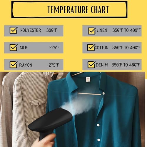 Magictec Travel Garment Steamer, Handheld Steamer for Clothes, Fast Heat-Up in 30 Seconds, 1000W Portable Steamer with 120ml Water Tank, Removes Wrinkles from Clothes, Garments, and Fabrics - Image 3