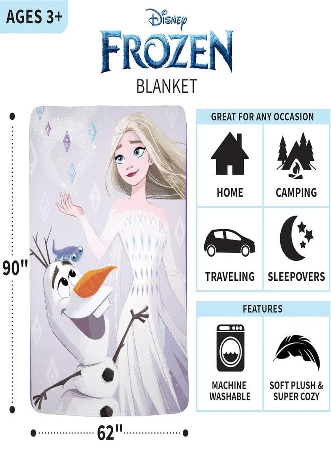 فرانكو بطانية أطفال ديزني فروزن ٢ فائقة النعومة من القطيفة مايكرو راشيل، مقاس ٦٢ بوصة × ٩٠ بوصة، منتج رسمي من ديزني من فرانكو - Image 2