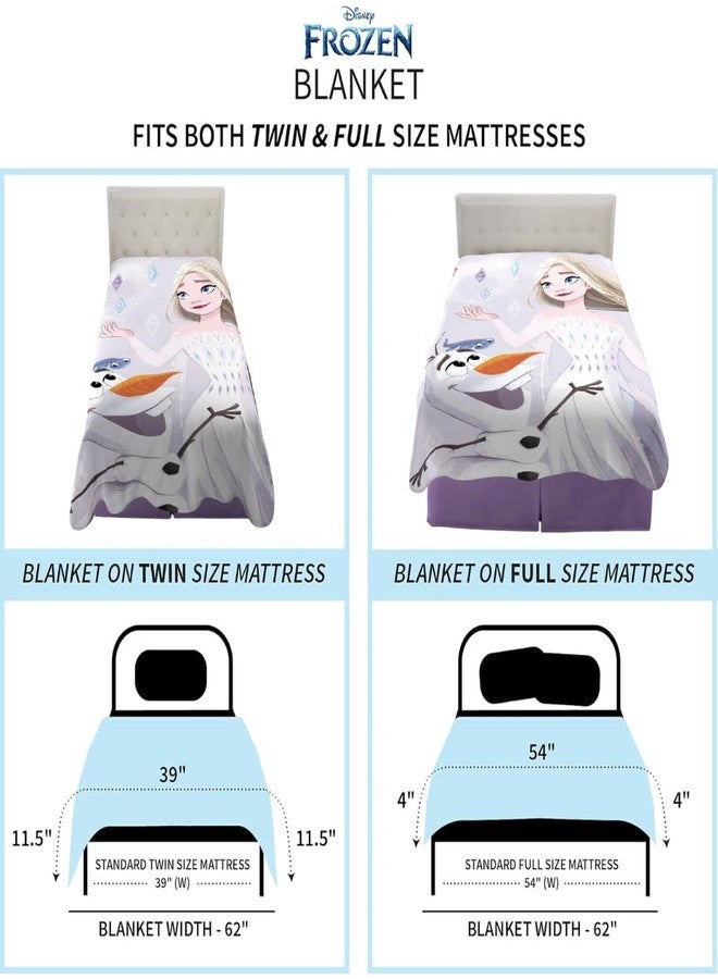فرانكو بطانية أطفال ديزني فروزن ٢ فائقة النعومة من القطيفة مايكرو راشيل، مقاس ٦٢ بوصة × ٩٠ بوصة، منتج رسمي من ديزني من فرانكو - Image 3