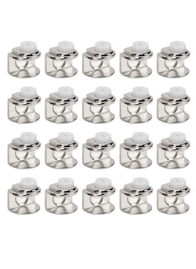 Generic 20 Pcs Glass Shelf Brackets Duckbill Clip Shelf Bracket Adjustable Zinc Alloy Glass Clip Shelf Clamp Solid Glass Clamp for Kitchen Table Shelves Wall Mount Glass Hinge for 5-9mm Shelf Glass 