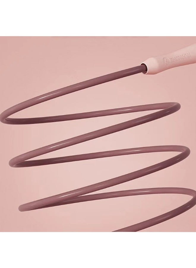 ZHONGOU - Skipping Ropes Fitness Jump Rope Specialized Exercise Simple Fat Loss Racing Rope-Pink - Image 1