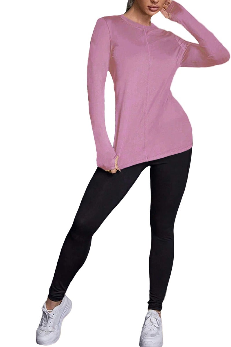 Nileton Sport Top Slim Fit Long Sleeves - Sport T-shirt Crew Neck - Image 2