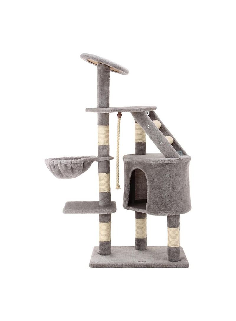 Cat Scratching Post Tree Scratch Tower Activity Kitten Toy Centre Climbing (Grey) - Image 1