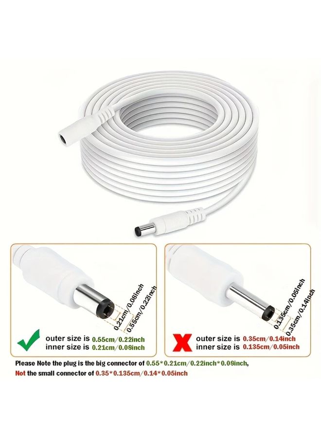 Durable Coiled DC Power Extension Cable 12V Female to Male 500cm For CCTV DVR - Image 4