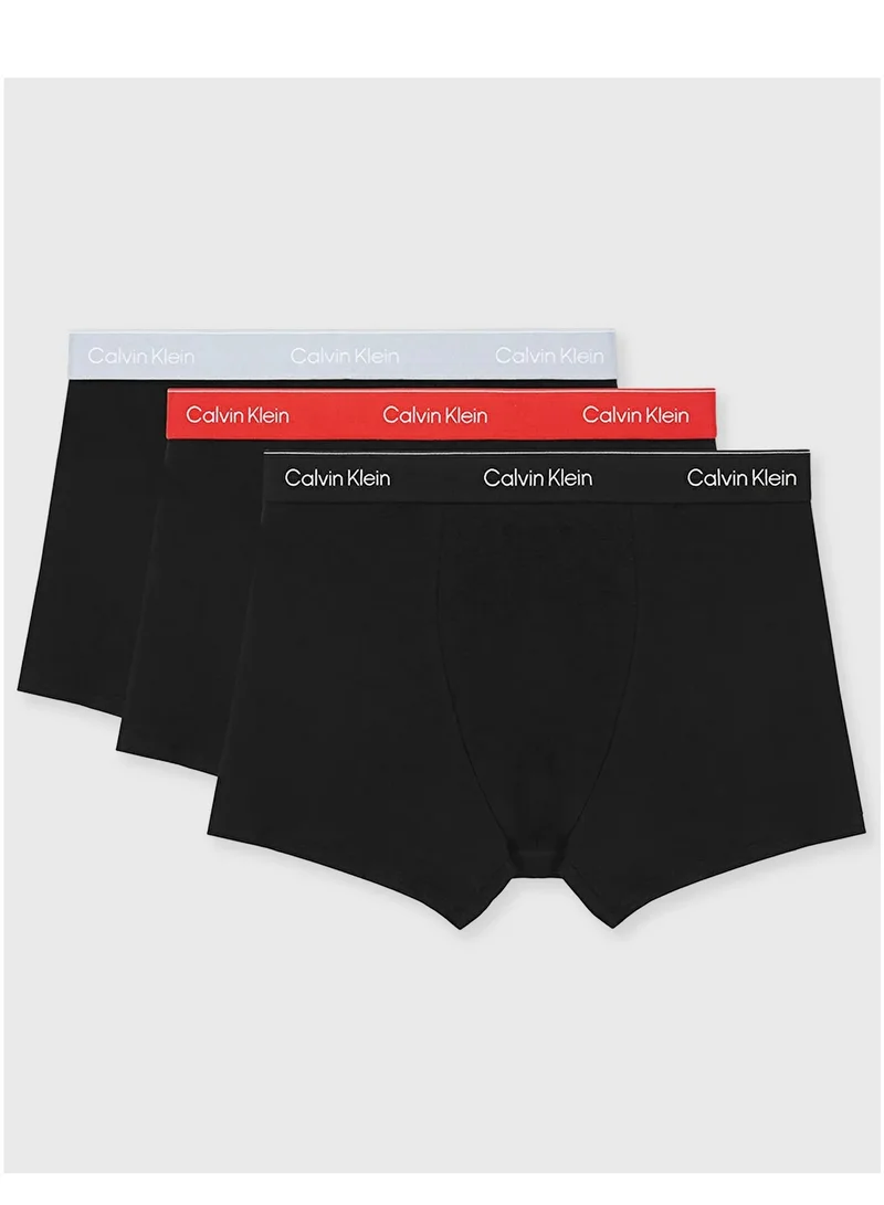 كالفن كلاين ثلاث قطع سراويل داخلية مريحة قطن مطاطي أيقونة