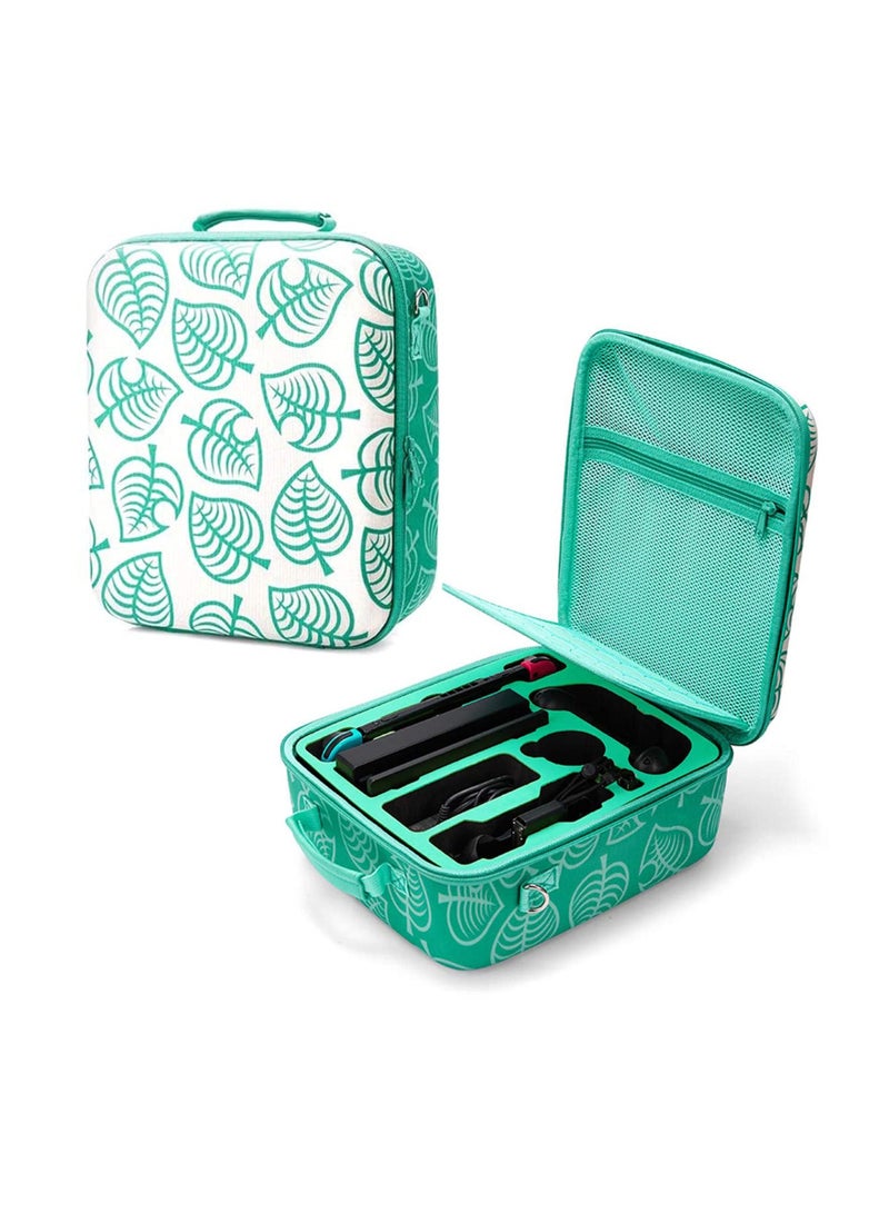 Y&D Deluxe Carrying Case for Nintendo Switch, Turquoise Storage Bag with Handle and Shoulder Strap Switch System Console, Dock+ Pro Controller, Joy Con grip, Poke Ball Plus & Accessories - Image 1