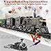 BUBUQE Electric Train Sets for Kids Metal Alloy Christmas Train Toys Steam Locomotive Glowing Passenger Carriages Luxury Tracks Light Sounds Rechargeable Birthday Gifts for Boys Girls Red Green - Image 4