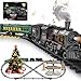 BUBUQE Electric Train Sets for Kids Metal Alloy Christmas Train Toys Steam Locomotive Glowing Passenger Carriages Luxury Tracks Light Sounds Rechargeable Birthday Gifts for Boys Girls Red Green - Image 2