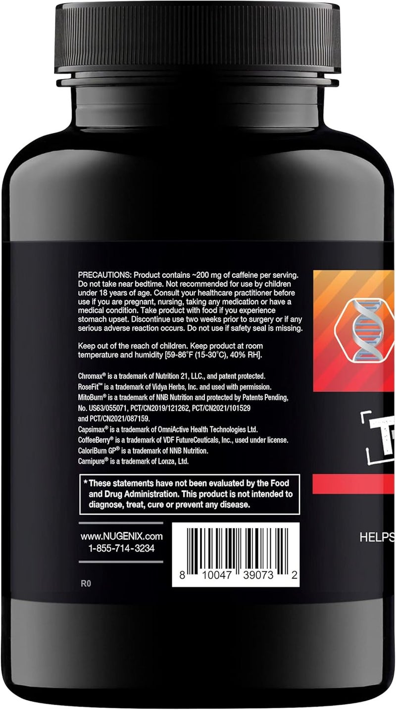 Nugenix ThermoX Thermogenic Fat Burner Supplement for Men Extreme Metabolic Accelerator 60 Count - Image 2