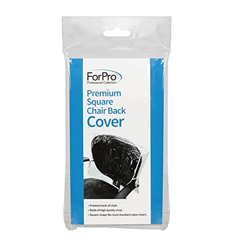 ForPro Professional Collection Premium Square Chair Back Cover, Fits Most Standard Salon Chairs, Vinyl Chair Cover, Clear - Image 2