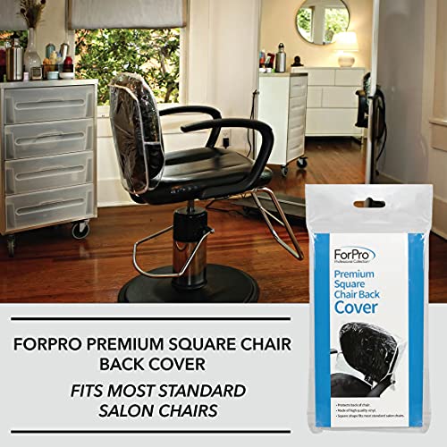 ForPro Professional Collection Premium Square Chair Back Cover, Fits Most Standard Salon Chairs, Vinyl Chair Cover, Clear - Image 3
