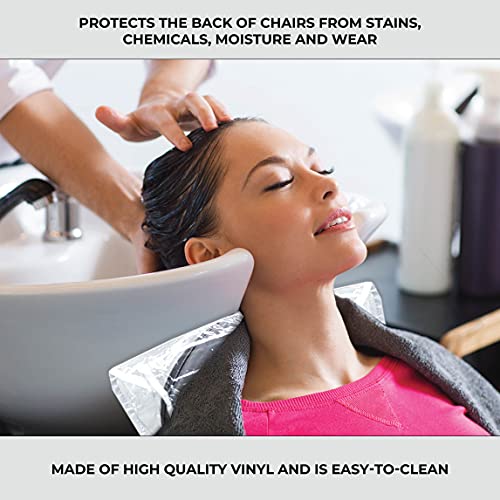 ForPro Professional Collection Premium Square Chair Back Cover, Fits Most Standard Salon Chairs, Vinyl Chair Cover, Clear - Image 4