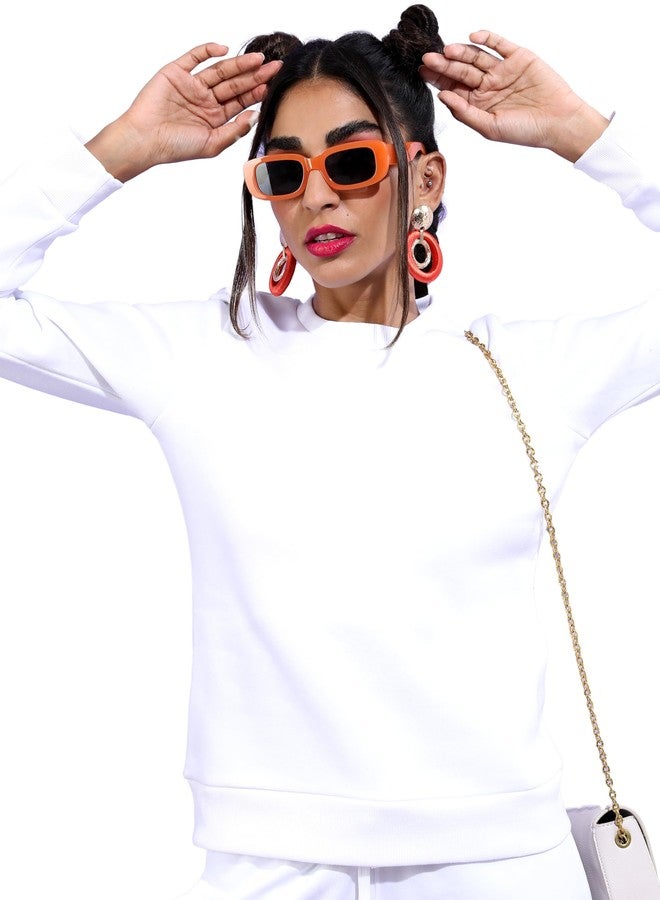 Ketch Womens Full Sleeve Regular Fit Sweatshirt KHSS000052 White M - Image 1