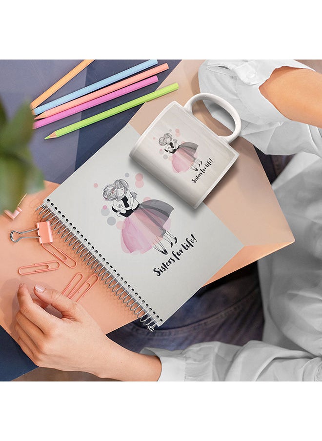 Stylizedd - Stylizedd Designer Printed Coffee Mug + A5 Spiral Notebook Memo Notepad Journal Personalised Combo Gift Set  - Football Team - Argentina, Player Name - Messi - Image 1