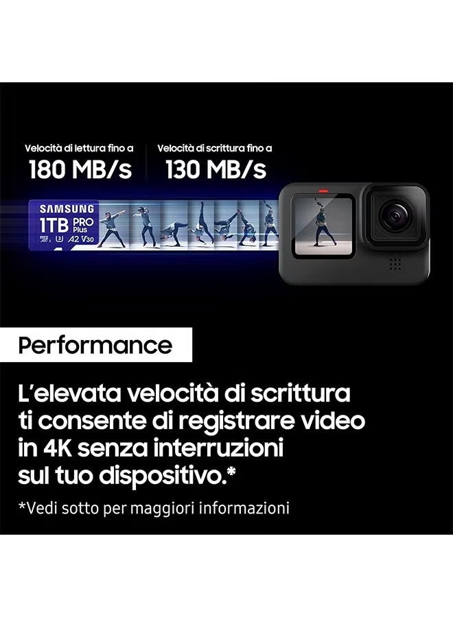 Samsung Business Samsung Memory MB-MD1T0SA PRO Plus MicroSD Card for Mobile and Games Consoles 1TB UHS-I U3 up to 180MB/s - Image 2