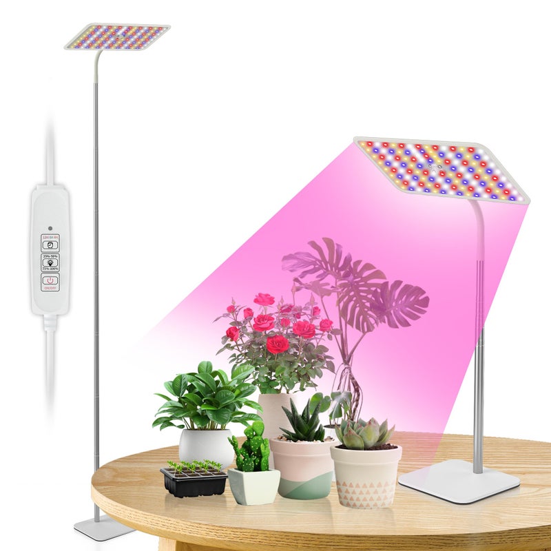 BESTVA 18W Grow Lights for Indoor Plants with Stand, Full Spectrum LED Plant Light for Indoor Plants,12-59 Inches Height Adjustable Growing Lamp with Auto On/Off Timer 4H/8H/12H, 4 Dimmable Brightnes - Image 1