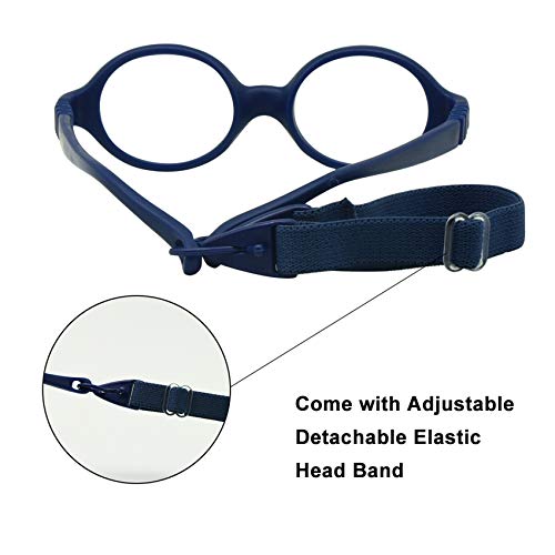 EnzoDate Baby Glasses Size 37/15 No Screw Safe Bendable with Strap Flexible - Image 5