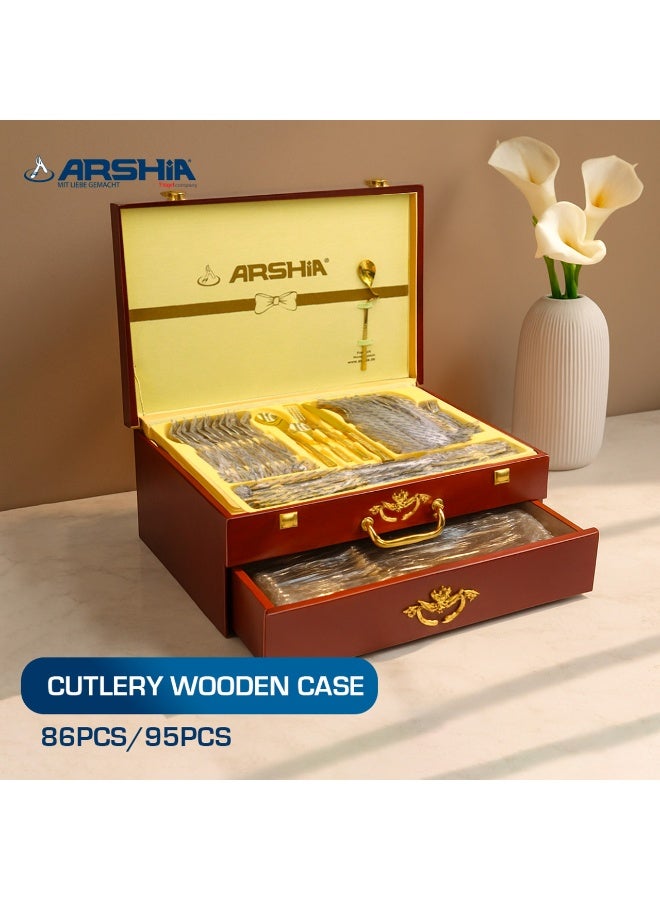 آرشيا طقم معالق ارشيا 86 قطعه الماني اصلي ذهب TM478GS-2647 - Image 4