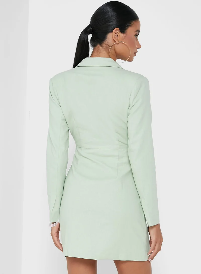 Missguided Cut Out Detail Blazer Dress
