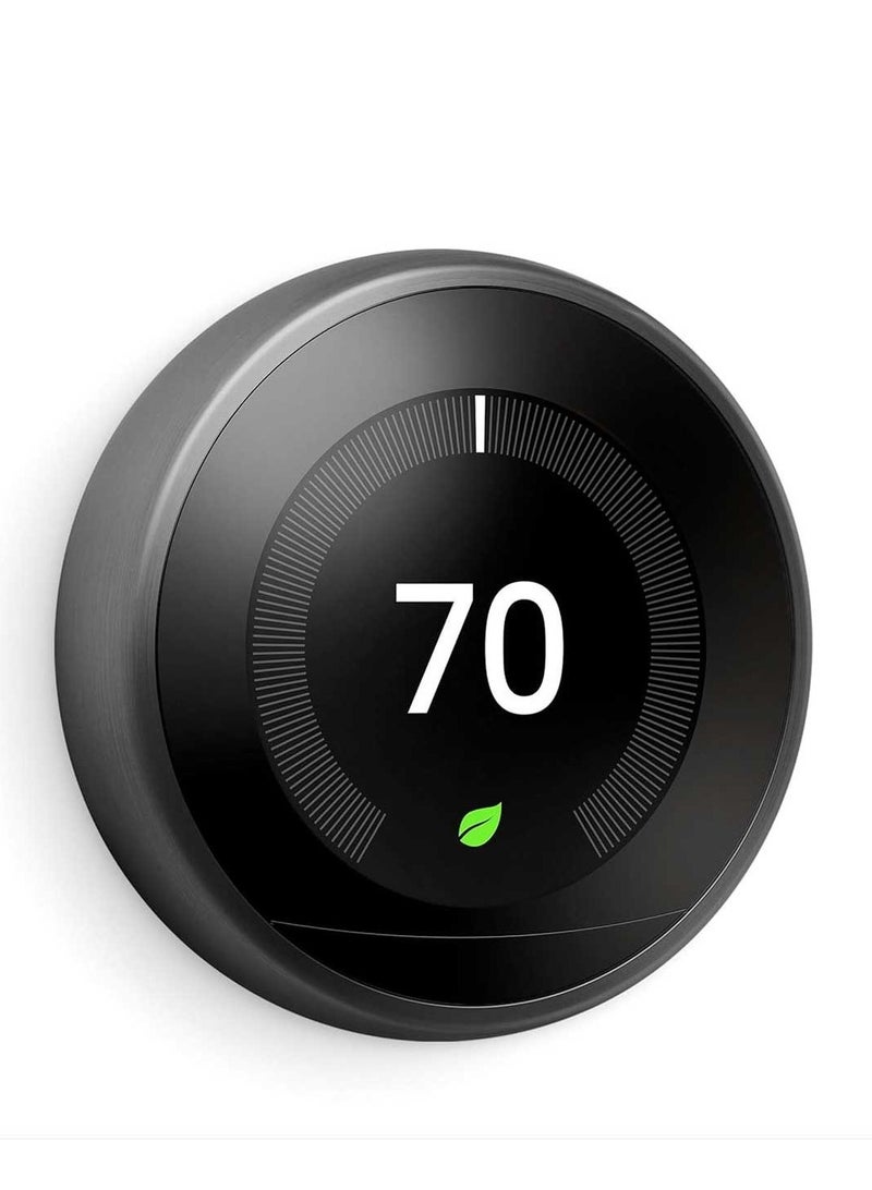 Nest Learning UG-T3016US 3rd Gen Thermostat - Carbon Black - Image 1
