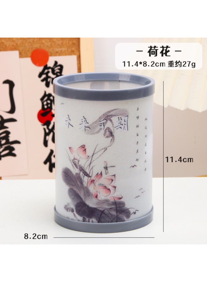 HELPS Creative Cartoon Round Folding Pen Holder Children Diy Assembly High Color Value Desktop Storage Box Stationery Prizes - Image 1