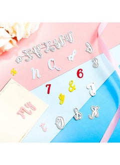 Patelai 70 Pieces Alphabet Dies For Card Making Number Cutting Dies 26 Letters Metal Embossing Stencil Template With Punctuation For Diy Christmas Card Photo Album Scrapbooking Paper Crafts Supplies  - Image 4
