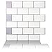Tic Tac Tiles Tic Tac Tiles - Premium Anti Mold Peel and Stick Wall Tile in Subway Design (12"x12" 10 Sheets, Mono White, 2X Stronger  - Image 2