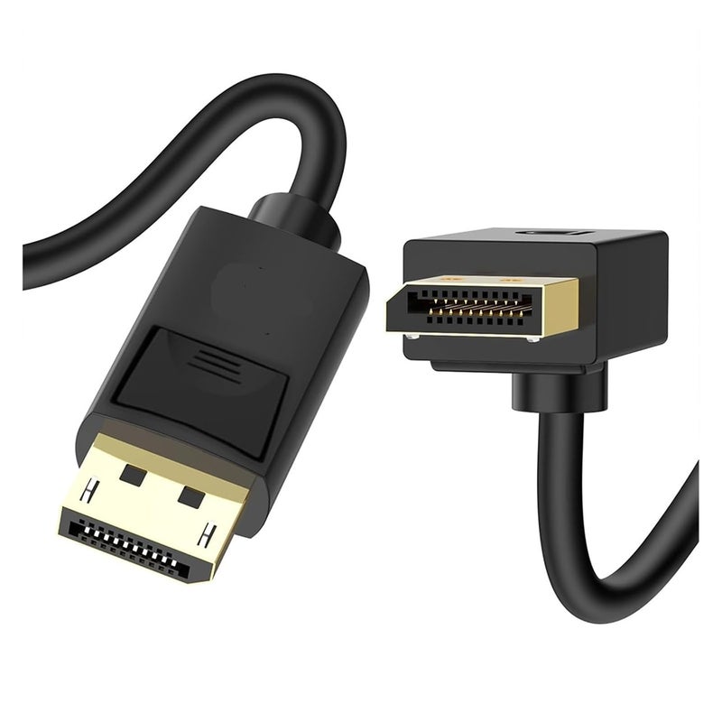Angled Displayport 1.4 Cable 90-Degree Upward Right Angle DP1. 8K/60Hz 4K/144Hz 2K/240Hz for Gaming M>oni>tor Graphics Card(1,1m) - Image 2
